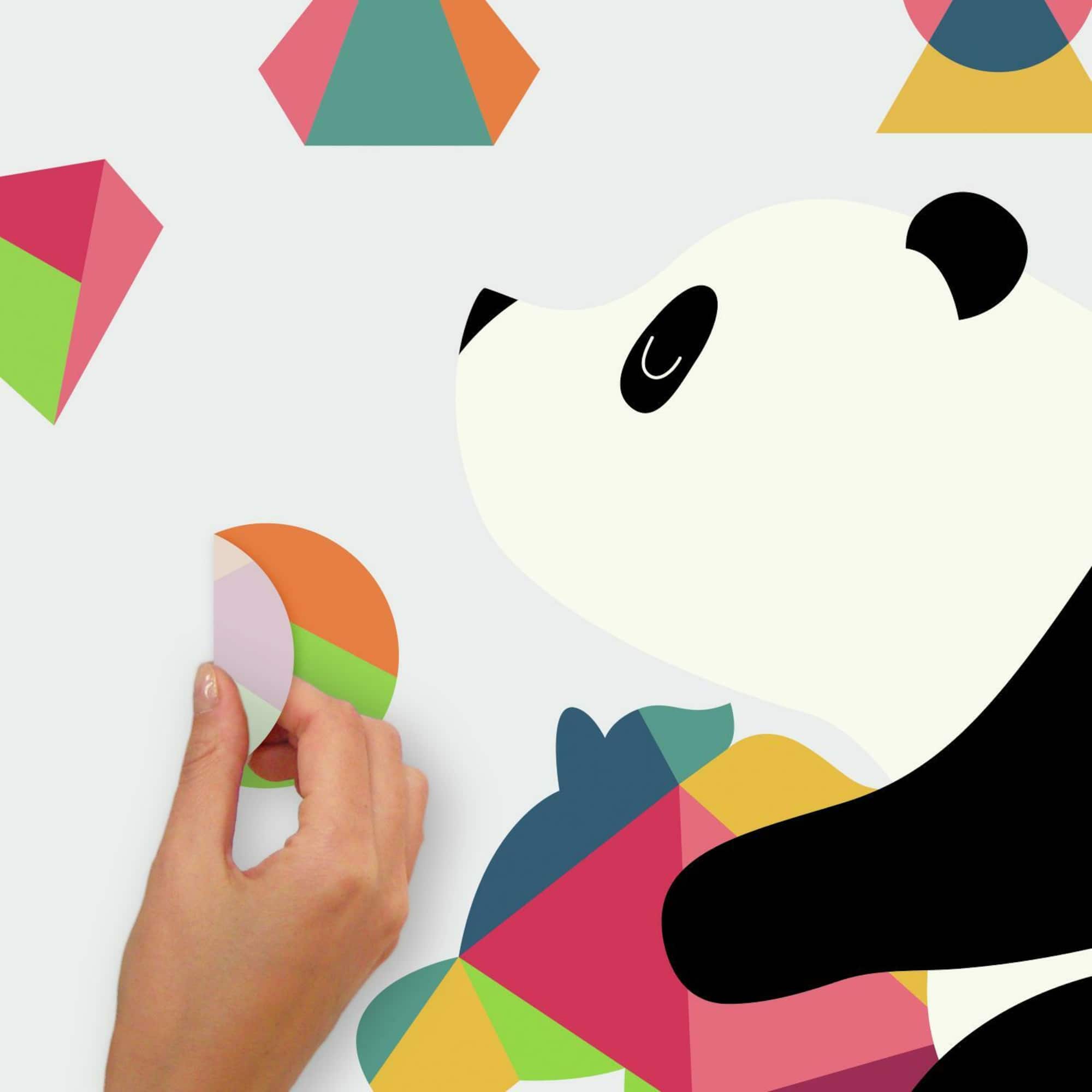 RoomMates Andy Westface Panda Nursery Peel & Stick Giant Wall Decals